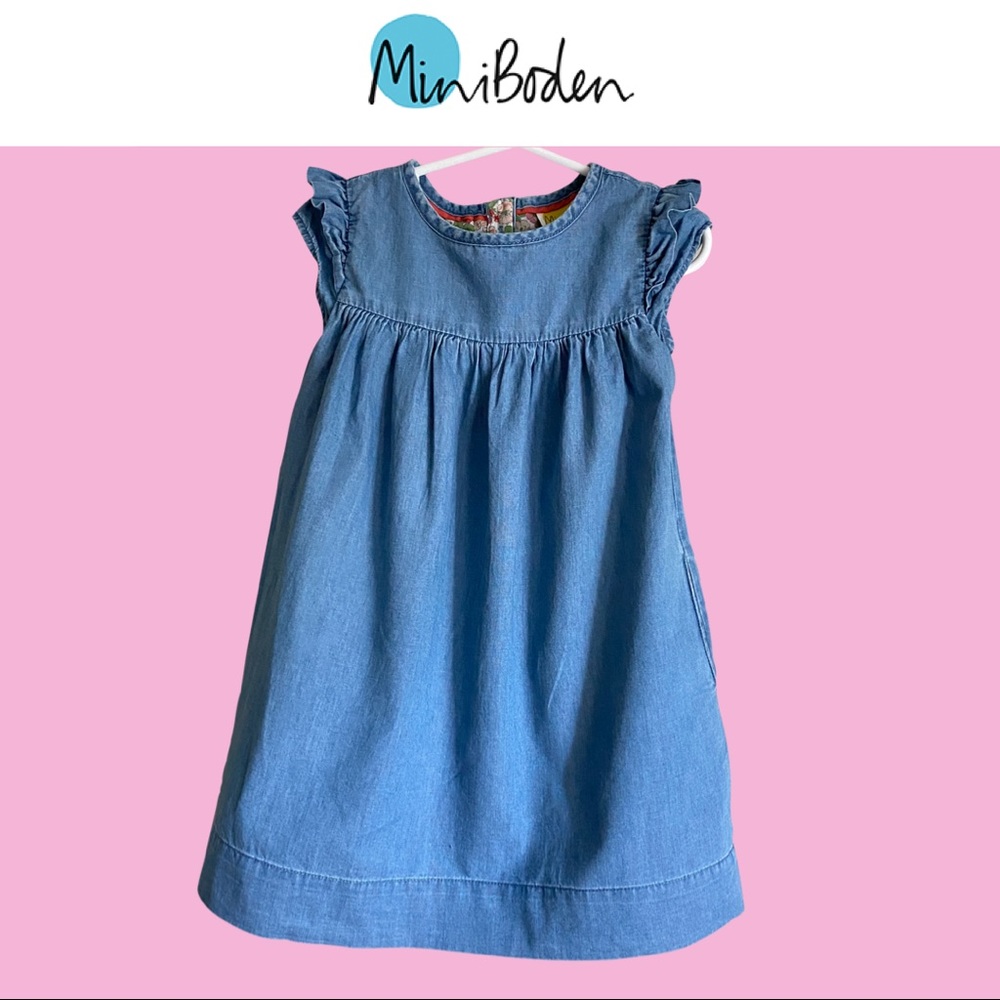 Mini Boden 3-4Y Denim Dress